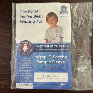 AD Rescue Wear Wet Wrap Therapy Wrap-E-Soothe Sleeves Kids medium NEW 1 sleeve